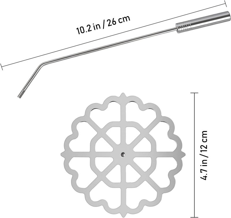 RO*TEL Bunuelos Mold with Handle,Rosette Timbale Iron Set Aluminum Waffle Molds with Handle,Funnel Cake Ring,Molde Para Buñuelos De Viento Maker Mexicanos,Rosette Cookie Cutter Tool - Image 2